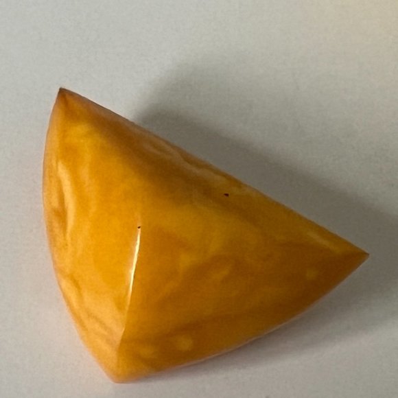 VintageBaltic Amber Butterscotch White Brooch USSR Soviet 1967 NWT - Picture 8 of 9